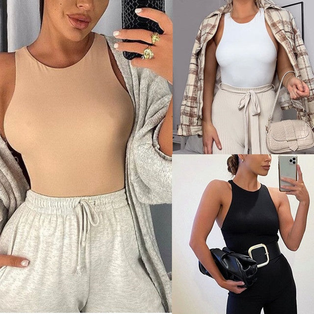 Women's classic polyester sleeveless shirt