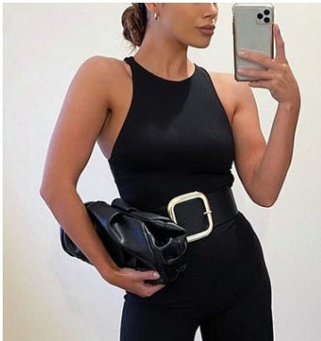 Women's classic polyester sleeveless shirt