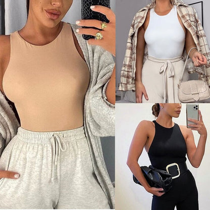 Women's classic polyester sleeveless shirt