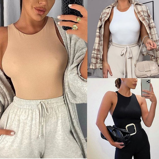 Women's classic polyester sleeveless shirt