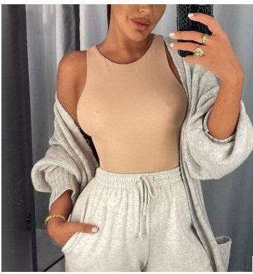 Women's classic polyester sleeveless shirt