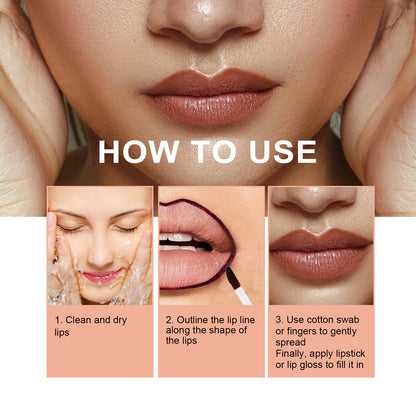 Burma Lip Liner Peel Pen Waterproof Long Lasting Plump Soft Lip Stain